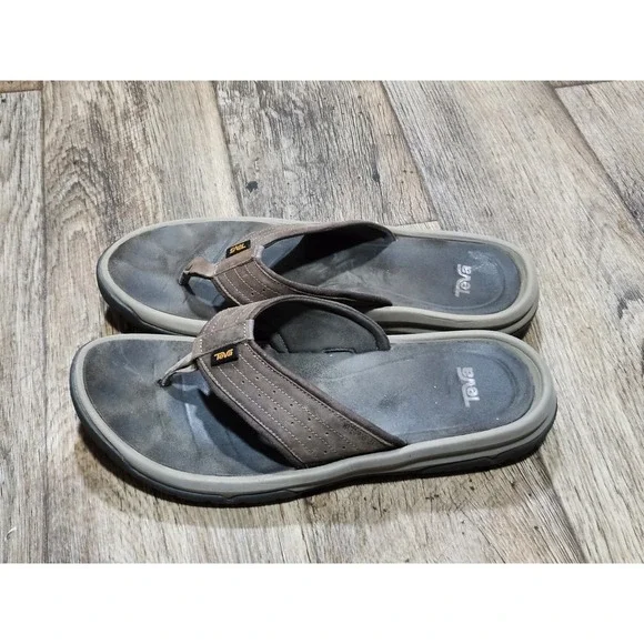 Teva Mens Flip Flop Sandals Brown Size 14 - Picture 1 of 7